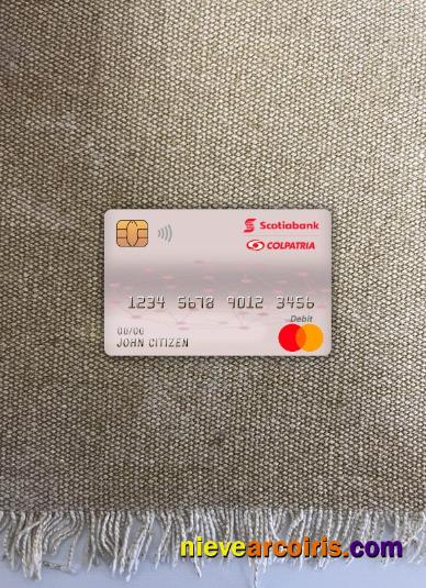 Colombia Scotiabank colpatria bank master debit card photolook